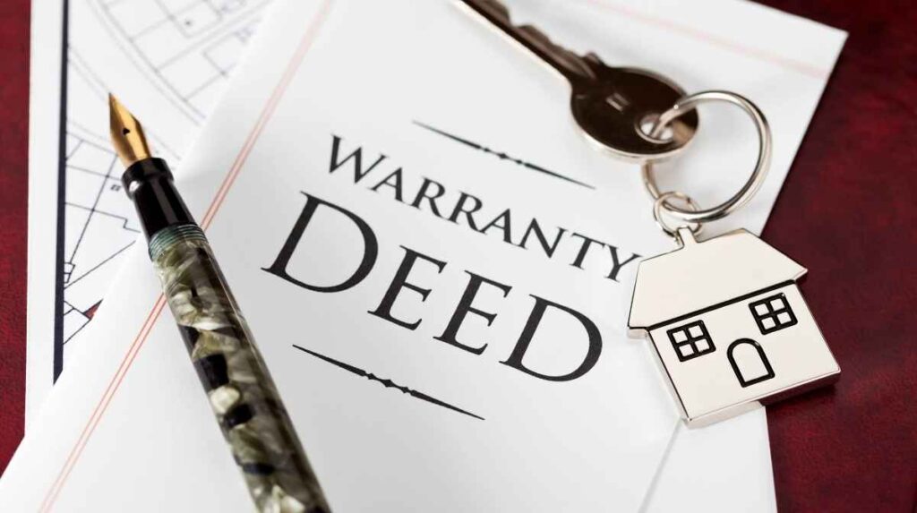 Illustration of a general warranty deed document highlighting protections for buyers and sellers in real estate transactions.